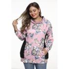 Plus Size Flower Print Pullover