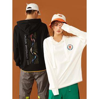 Couple Matching Long-sleeve Hooded Rabbit Print Top