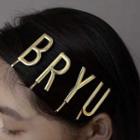 Lettering Hair Pin Gold - One Size