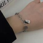 Tag Agate Stainless Steel Bracelet Silver - One Size