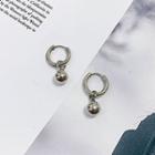 Bead Dangle Earring 1 Pair - Thick Pin - Silver - 2.5cm