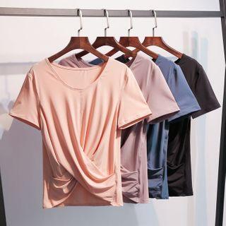 Short-sleeve Draped Sports T-shirt