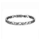 Fashion And Romantic Heart-shaped 316l Stainless Steel Bracelet For Women Silver - One Size