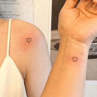 Heart Print Waterproof Temporary Tattoo One Piece - One Size