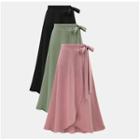 Asymmetrical Chiffon Midi A-line Skirt