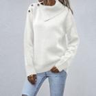 Asymmetrical Mock-neck Sweater