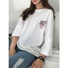 Wide-sleeve Graphic Loose-fit T-shirt