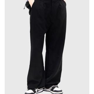 Chain Detail Wide-leg Pants