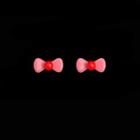 Bow Alloy Earring 1 Pair - Pink - One Size