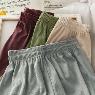 Elastic-waist Wide Pants