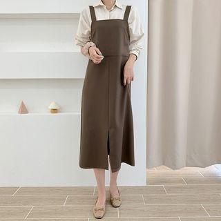 [lovb] H-line Long Pinafore Dress