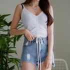 Drawstring-front Camisole Top