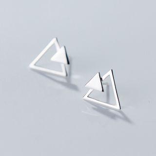 925 Sterling Silver Triangle Earring S925 Silver - Earring - One Size