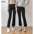 Fray-hem Boot-cut Pants In 2 Designs