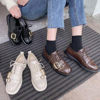 Buckled Lace Up Oxfords
