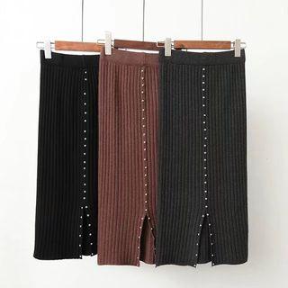 Studded Midi Skirt