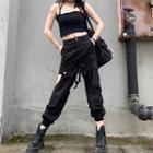 Cropped Camisole Top + Chain Detail Cutout Cargo Pants