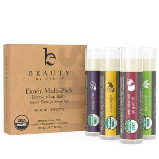 Beauty By Earth - Organic Superfruit Beeswax Lip Balm (4 Tubes In Pack) 4 Tubes In Pack