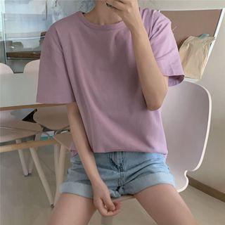Oversize Short-sleeve T-shirt / Elbow-sleeve T-shirt Dress