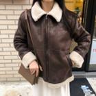 Faux-shearling Zip-up Jacket One Size