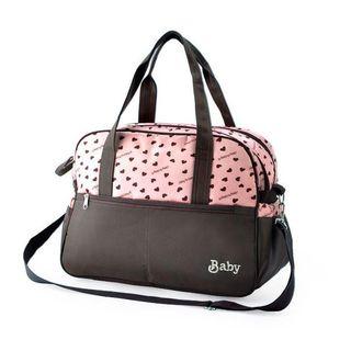 Printed Panel Pockets Carryall Bag