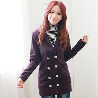Double-breasted Hooded Jacket