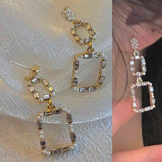 Faux Pearl Drop Earring 1 Pair - 1567a - Gold - One Size