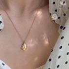 Alloy Drop Pendant Necklace 1 Pc - As Shown In Figure - One Size