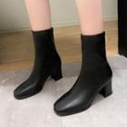 Chunk-heel Short Boots