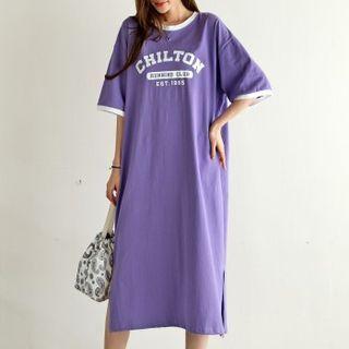 Letter Midi Ringer T-shirt Dress