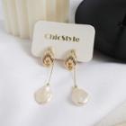 Mother-of-pearl Drop Shell Earring 1 Pair - Gold - One Size