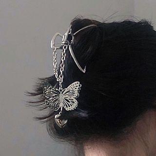 Butterfly Alloy Hair Clamp 0999a - Butterfly - One Size