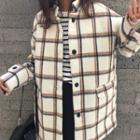 Check Stand Collar Coat