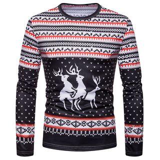Long-sleeve Christmas Graphic T-shirt