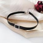 Faux Leather Choker 1 Pc - Black Necklace - One Size