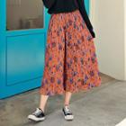 Floral Print Pleated Pants