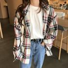 Plaid Shirt Jacket As Shown In Figure - One Size