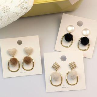 Pompom Drop Earring / Clip-on Earring (various Designs)