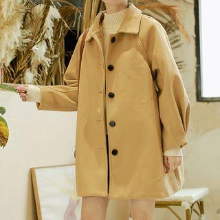 Buttoned Jacket Camel - One Size