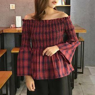 Bell Sleeve Off Shoulder Blouse