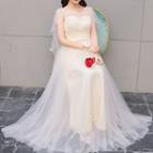 Bell-sleeve Bridesmaid Dress