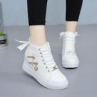 Hidden Wedge Lace-up High Top Sneakers