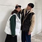 Couple Matching Mock Two-piece Hooded Padded Coat
