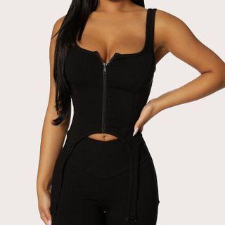 Sleeveless Asymmetrical Zipped Top