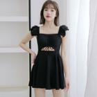 Ruffled Cut-out Swim Dress