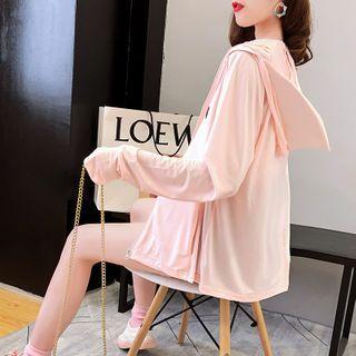 Cartoon Print Zip-up Hoodie