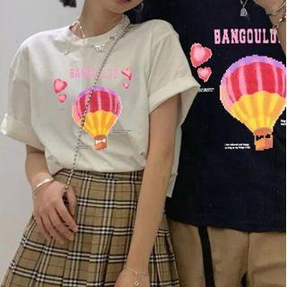 Couple Matching Set Of 2: Elbow-sleeve Print T-shirt