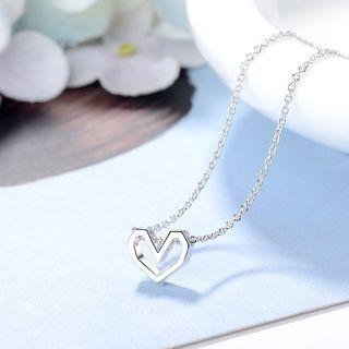 Geometric Heart Pendant Necklace