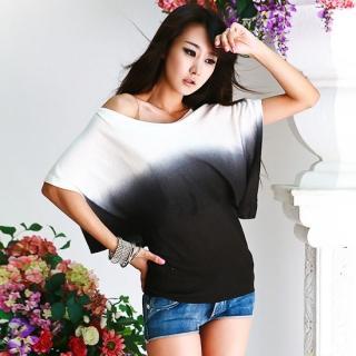 Gradient Kimono Sleeve Knit Top