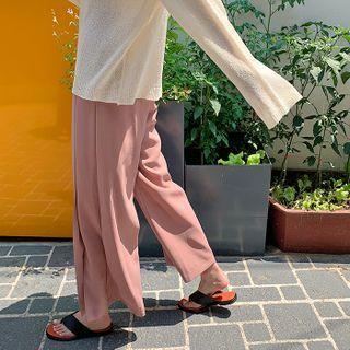 Slashed Wide-leg Dress Pants